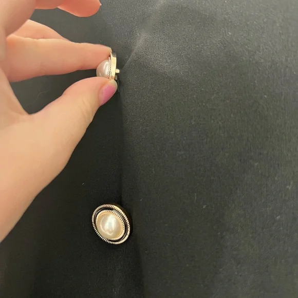 Lantern Sleeve Layered Ruffle Detail Split Hem Combo Dress - Picture 4 of 7